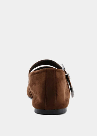 Albany Brown Suede Flat - Sugar Co.