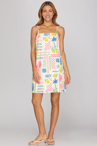 Amalfi Coast Mini Dress - Sugar Co.