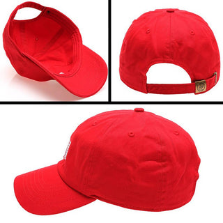 American Flag Patched Cotton Baseball Cap Red - Sugar Co.