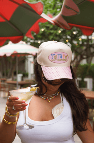 Another Round Patch Hat: Pink Polka Dot - Sugar Co.