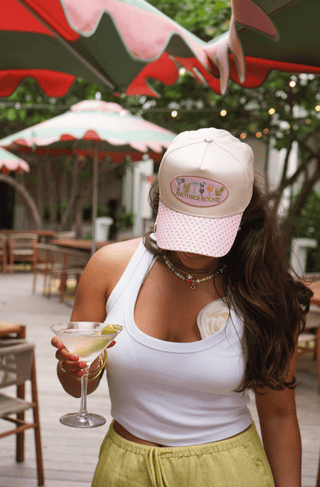 Another Round Patch Hat: Pink Polka Dot - Sugar Co.