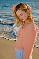 Apricot Flutter Blouse - Sugar Co.