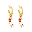 Kansas City Chiefs #87 Tight End Huggie Hoop Earrings