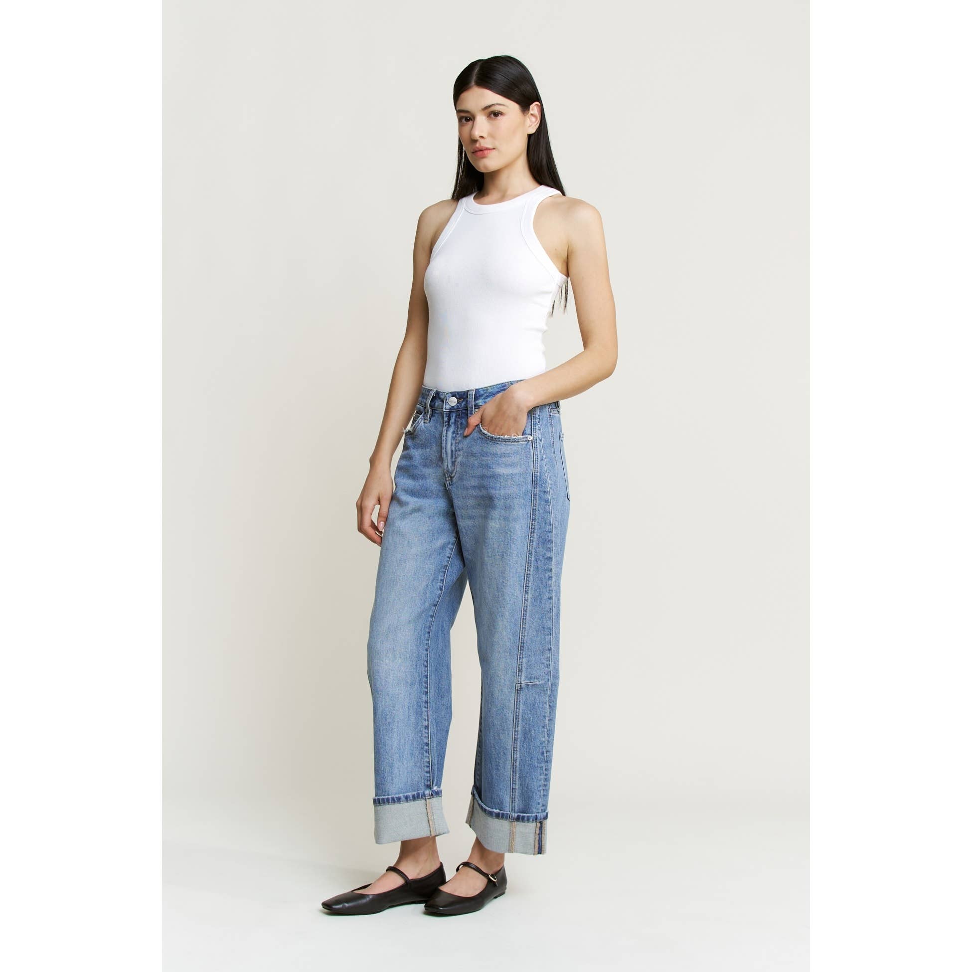 Mica Off The Cuff Barrel Jean