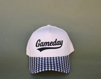 Gameday Gingham print hat 
