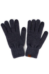 C.C Heather Knit Plain Gloves: Cacao