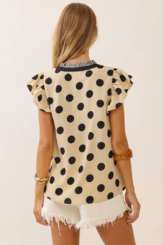 Midnight Martini Polka Dot Blouse