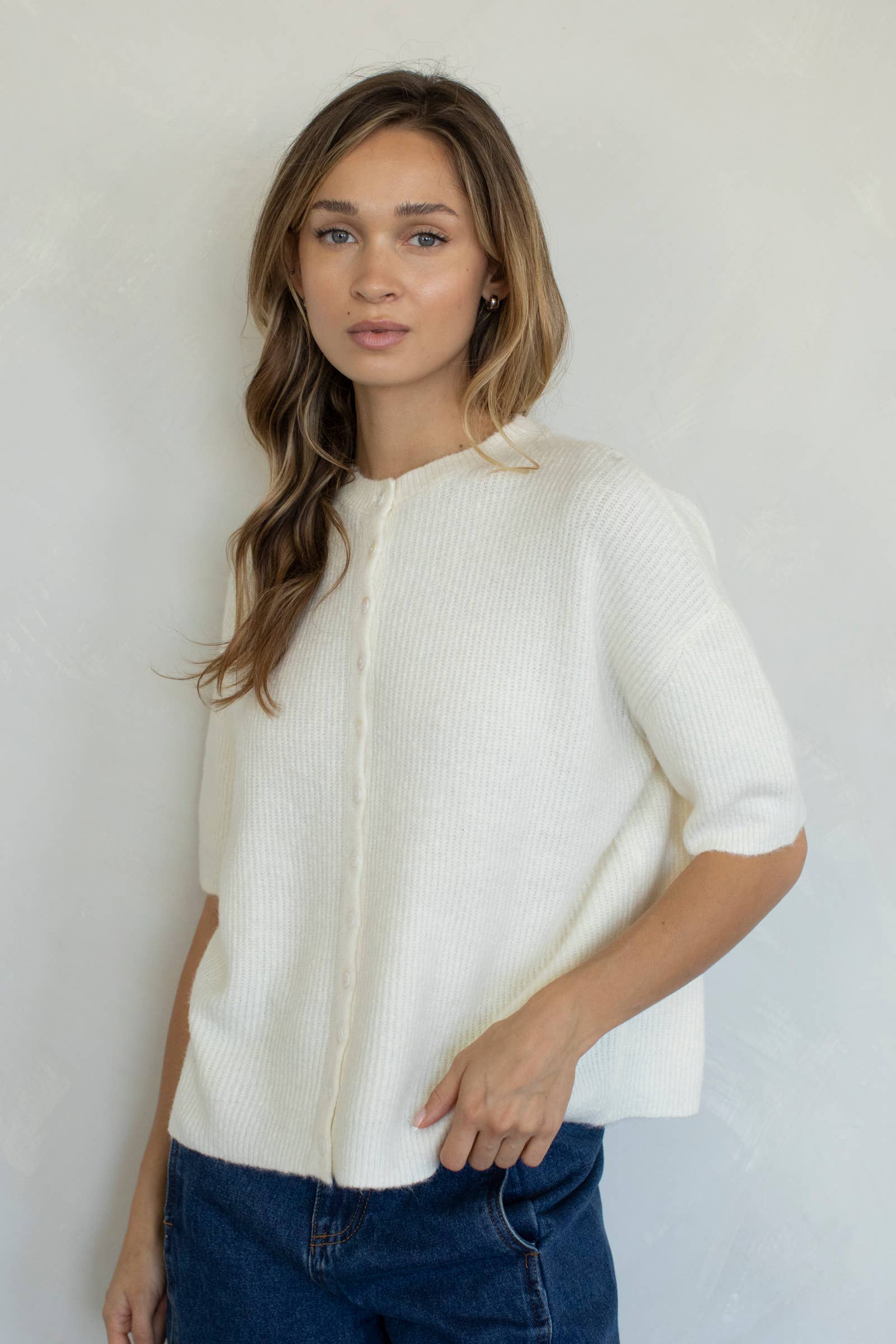 Cherie Cardigan: Tomato Red