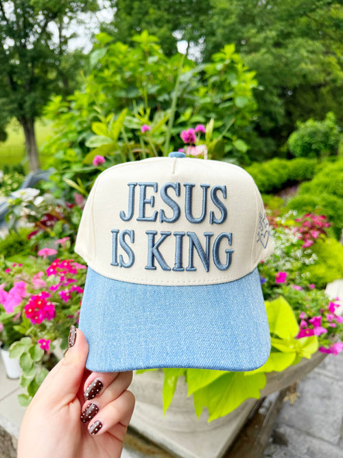 Jesus Clip Art Denim Hat
