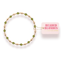 Olive Green June Bracelet: Standard 6.75 inch