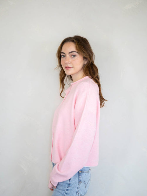 Baby Pink Piper Cardigan: Baby Pink - Sugar Co.