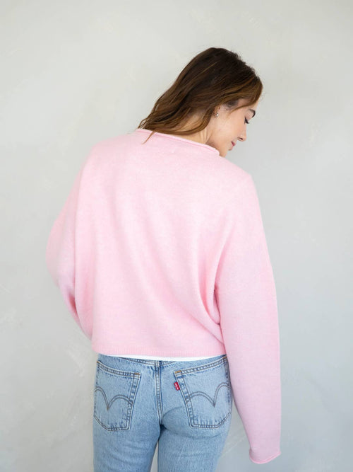 Baby Pink Piper Cardigan: Baby Pink - Sugar Co.