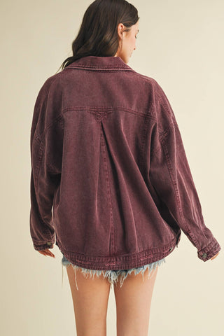 Backstory Denim Jacket Cherry Lacquer - Sugar Co.