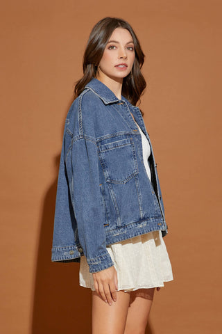 Backstory Denim Jacket Denim - Sugar Co.