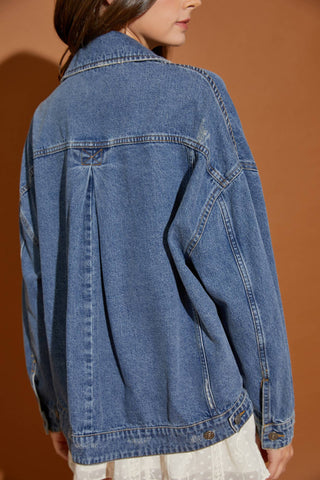 Backstory Denim Jacket Denim - Sugar Co.