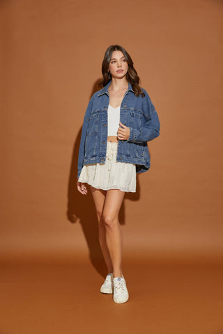 Backstory Denim Jacket Denim - Sugar Co.