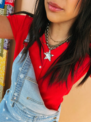 Barb & Star Necklace || Silver Star: Silver Chain + Silver Star - Sugar Co.