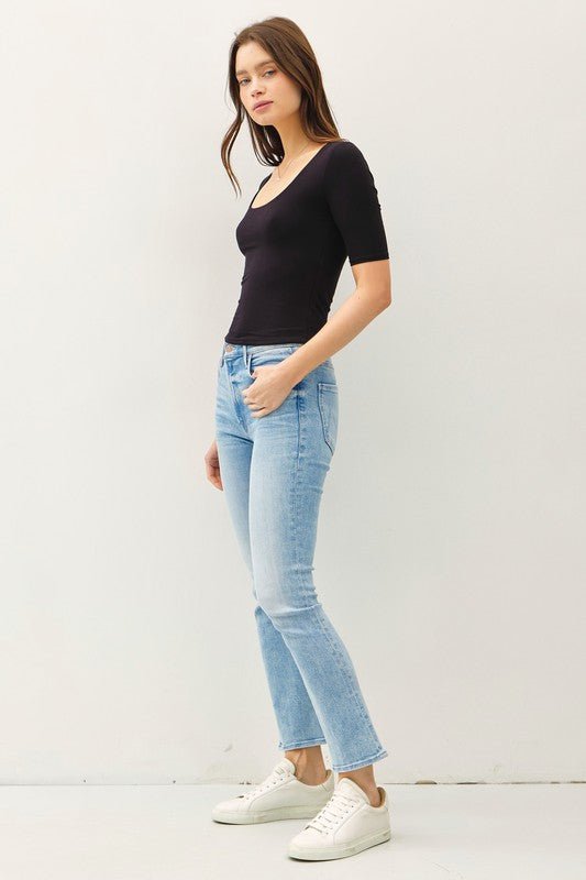 Basic Cropped Tee Black - Sugar Co.