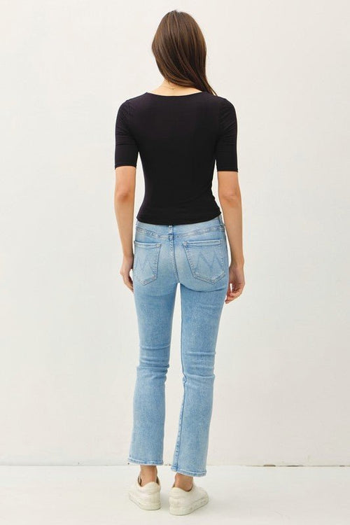Basic Cropped Tee Black - Sugar Co.