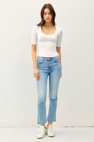 Basic Cropped Tee White - Sugar Co.