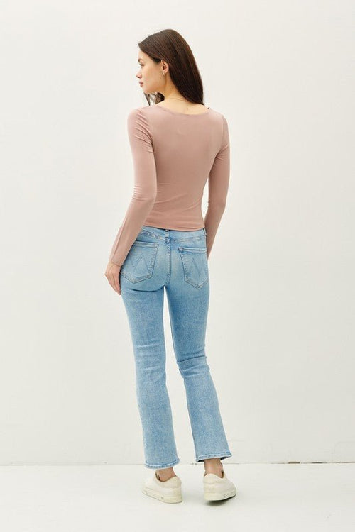 Basic Long Sleeve Top Hazelnut - Sugar Co.