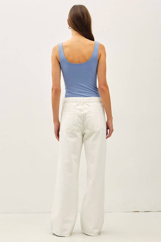 Basic Scoop Tank Denim Blue - Sugar Co.