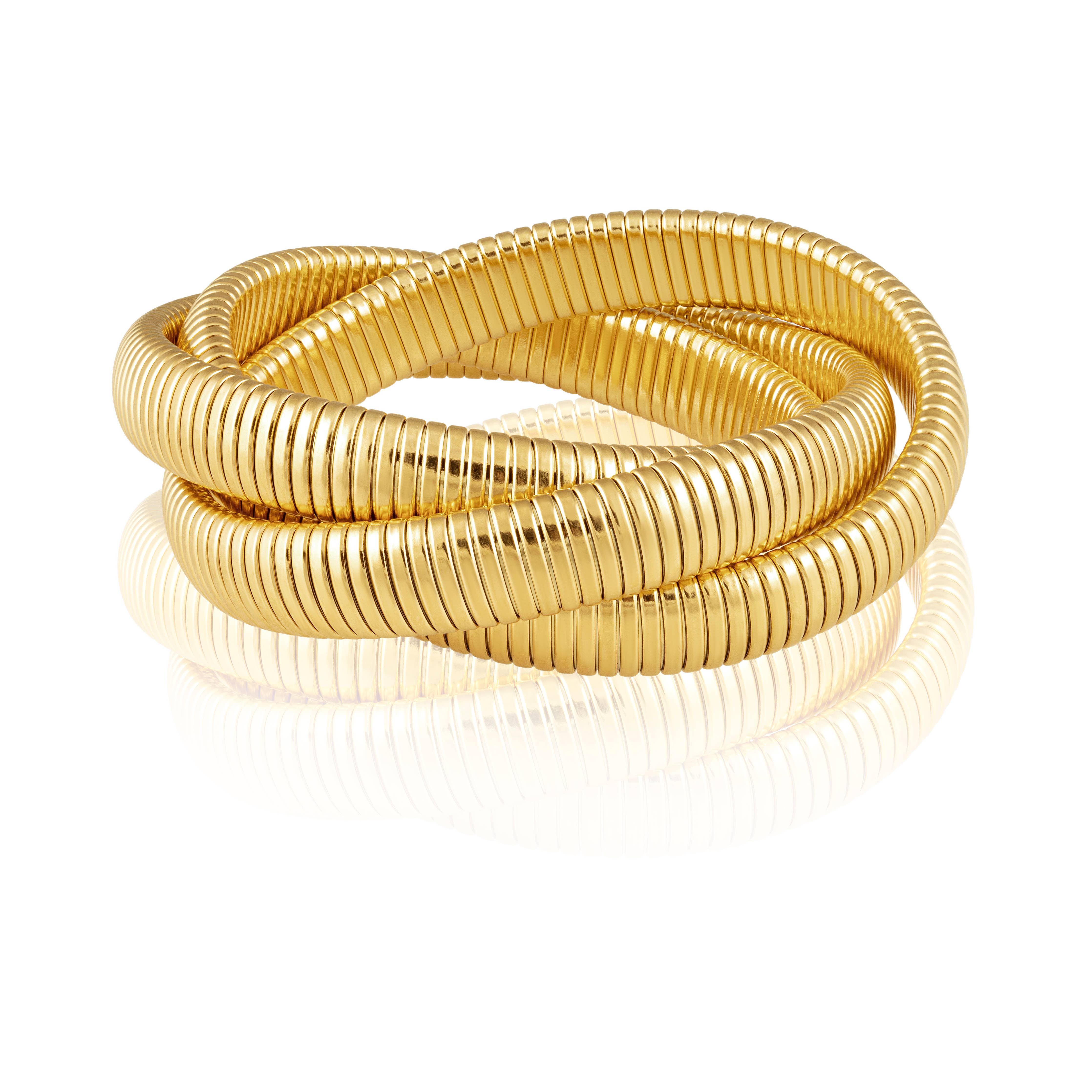 Infinity Multi Layered Bracelet: Gold / 7.5"