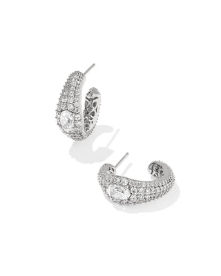 Bella Hoop Silver White CZ - Sugar Co.
