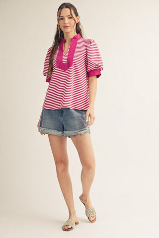 Berry Bliss Stripe Top - Sugar Co.