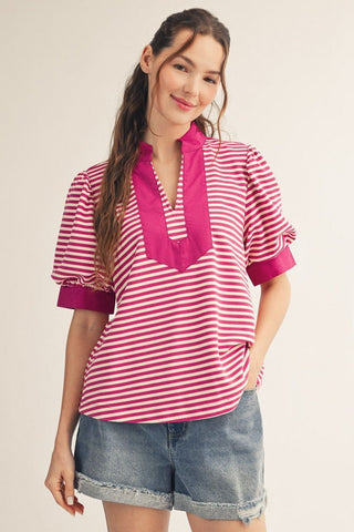 Berry Bliss Stripe Top - Sugar Co.