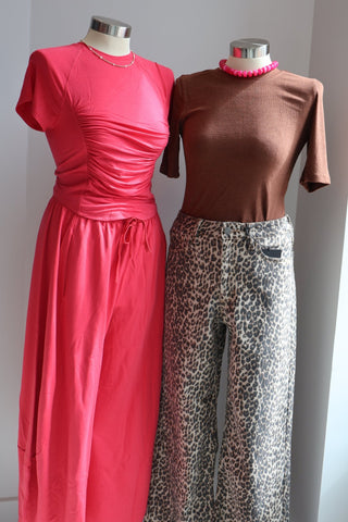 Berry Sweet Barrel Pants - Sugar Co.