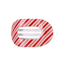 Flat Round Hair Clip | Medium | Candy Cane Crush