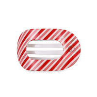 Flat Round Hair Clip | Medium | Candy Cane Crush