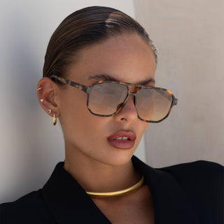 Billie Aviator Sunglasses : Tortoise / Brown - Sugar Co.