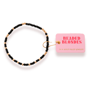 Black Sprinkle Bracelet: Standard 6.75 inch - Sugar Co.
