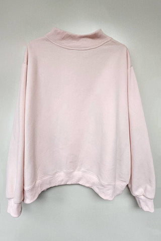 'BLESSED' Embroidered Mockneck Sweatshirt - Sugar Co.