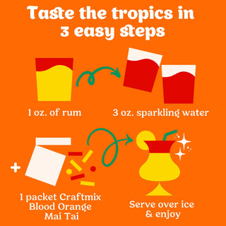 Blood Orange Mai Tai Cocktail / Mocktail Mixer - 24ct Caddy - Sugar Co.