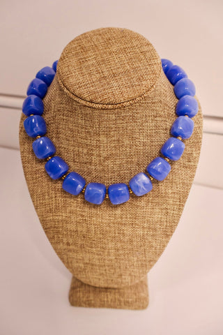 Blue Horizon Beaded Necklace - Sugar Co.