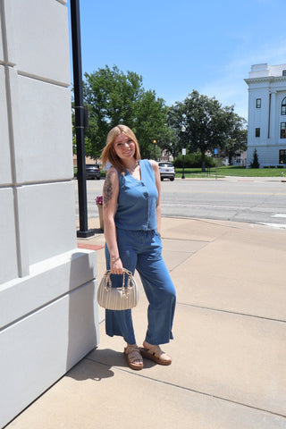 Blue Horizon Wide Leg Pants - Sugar Co.