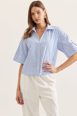 Blue Skies Stripe Top - Sugar Co.