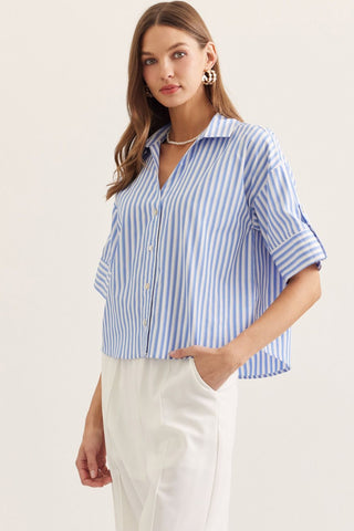 Blue Skies Stripe Top - Sugar Co.