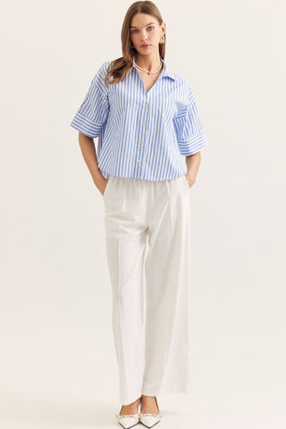 Blue Skies Stripe Top - Sugar Co.