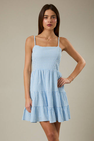 Bluebell Picnic Tiered Mini Dress - Sugar Co.