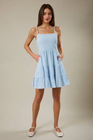 Bluebell Picnic Tiered Mini Dress - Sugar Co.
