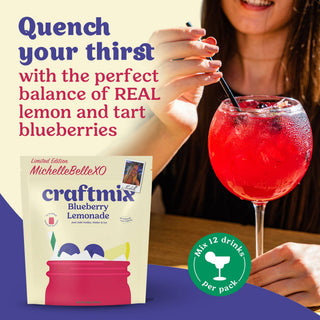 Blueberry Lemonade & Cocktail Mixer - 12 Servings Multipack - Sugar Co.