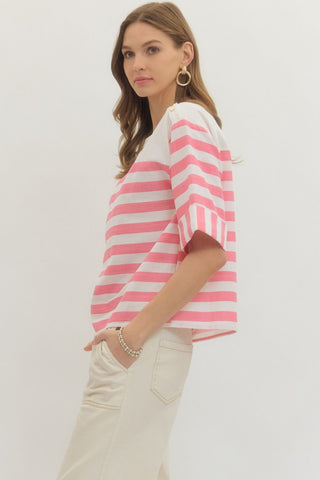 Blush & Buttoned Top - Sugar Co.