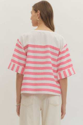 Blush & Buttoned Top - Sugar Co.