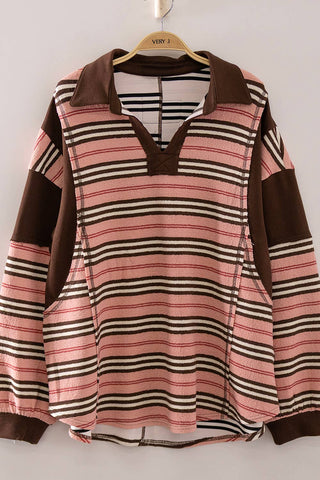 Blush Hour Rugby Pullover - Sugar Co.