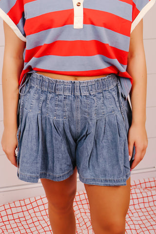 Boardwalk Breeze Denim Shorts - Sugar Co.