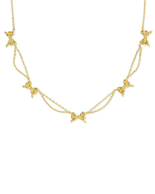 Bow Gold Strand Necklace - Sugar Co.